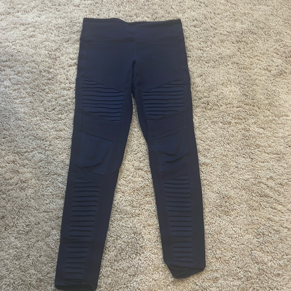 Alo Navy Moto Leggings